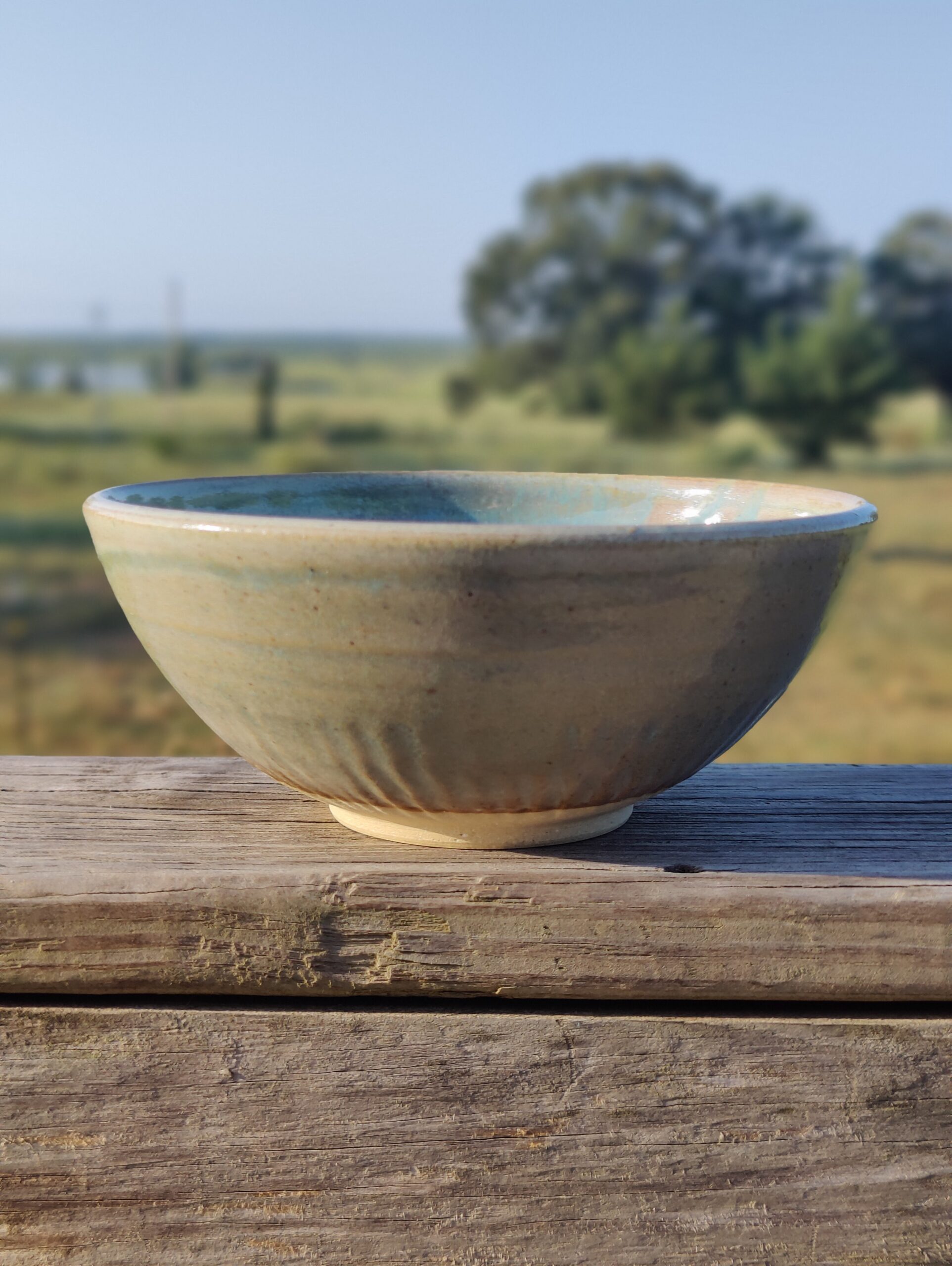 Serving Bowl with blue haze