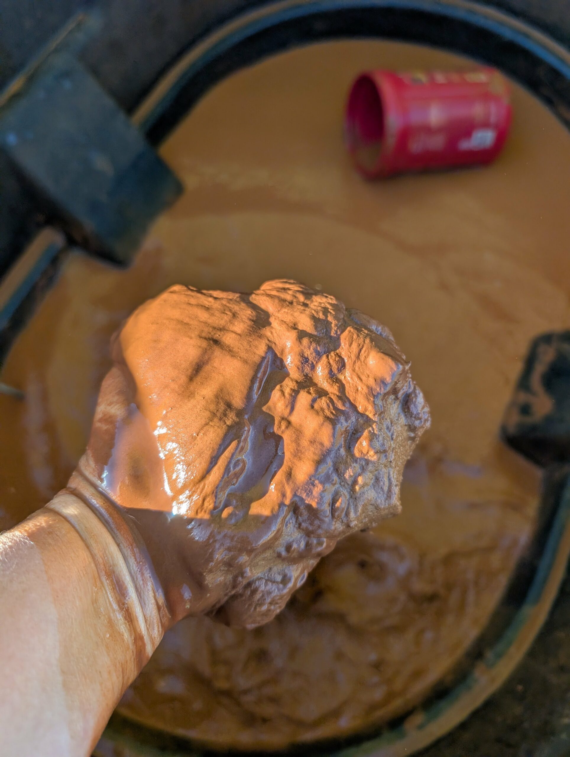 Processing the Black Water Trough of clay