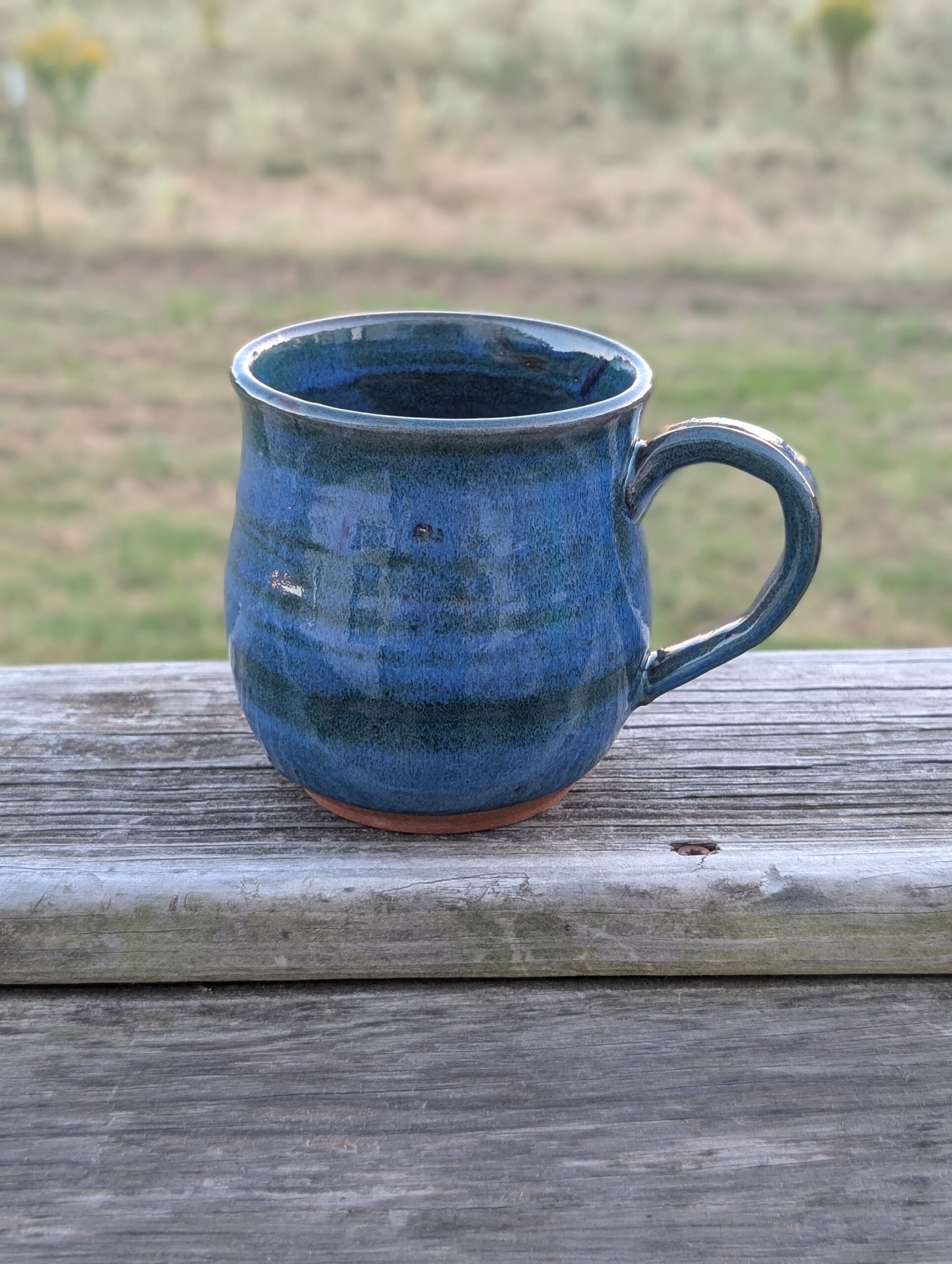 Handcrafted Sapphire Blue Ceramic Mug 1