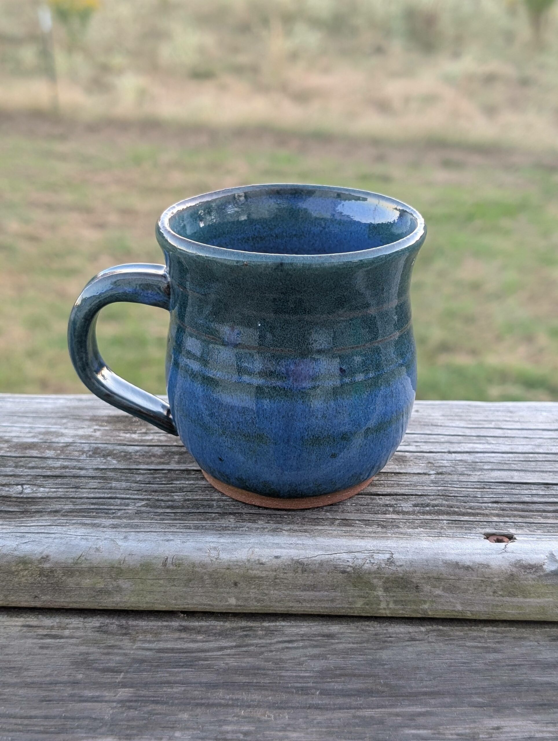Handcrafted Sapphire Blue Ceramic Mug 4