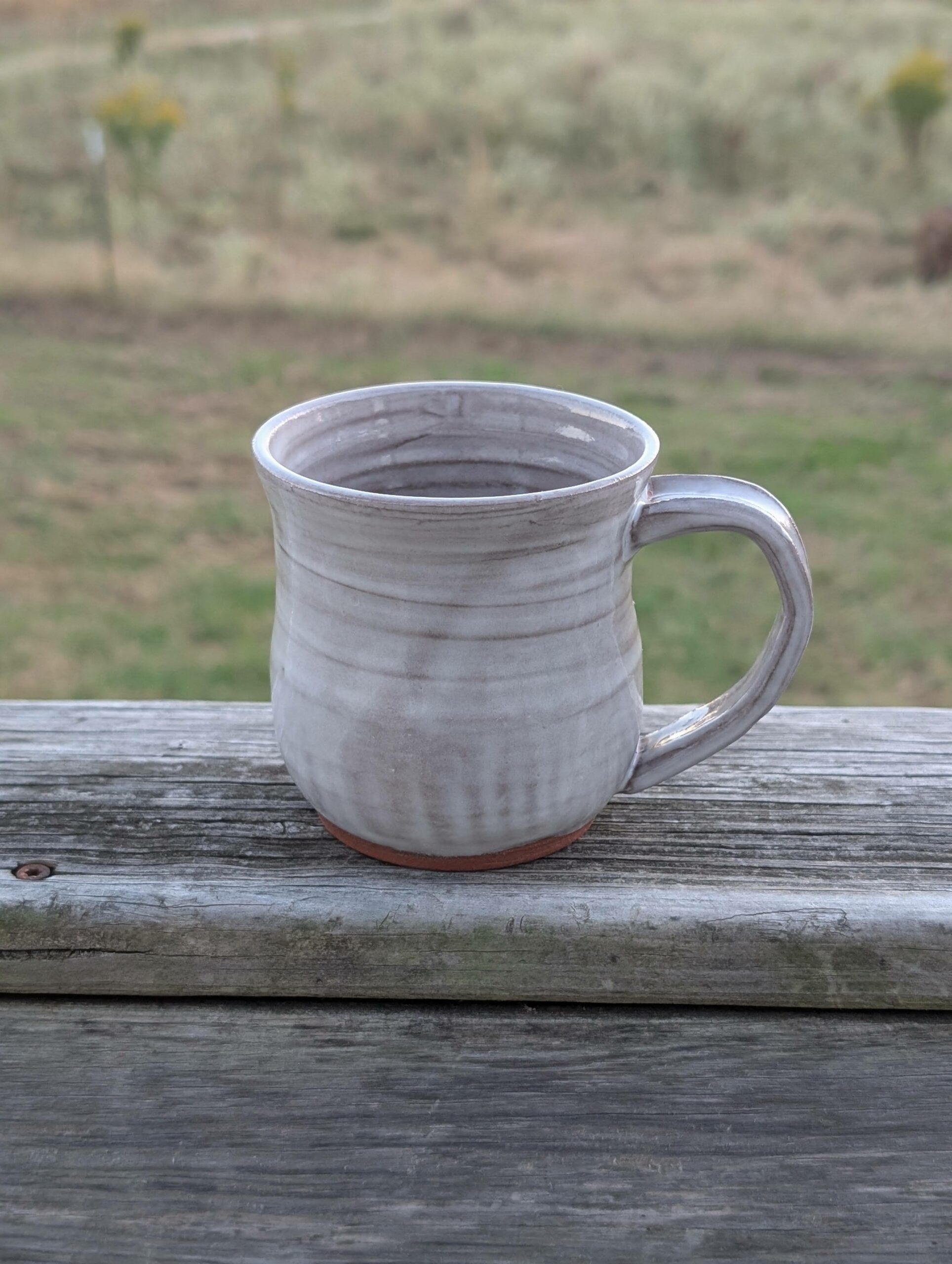 Handcrafted White Ceramic Mug 6