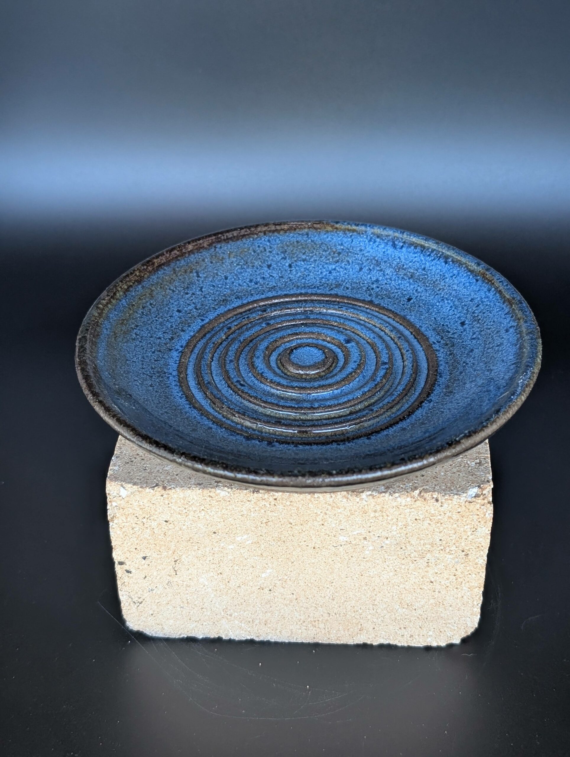 Handmade Stoneware Soap Dish – Kulli Okchakko Blue Glaze