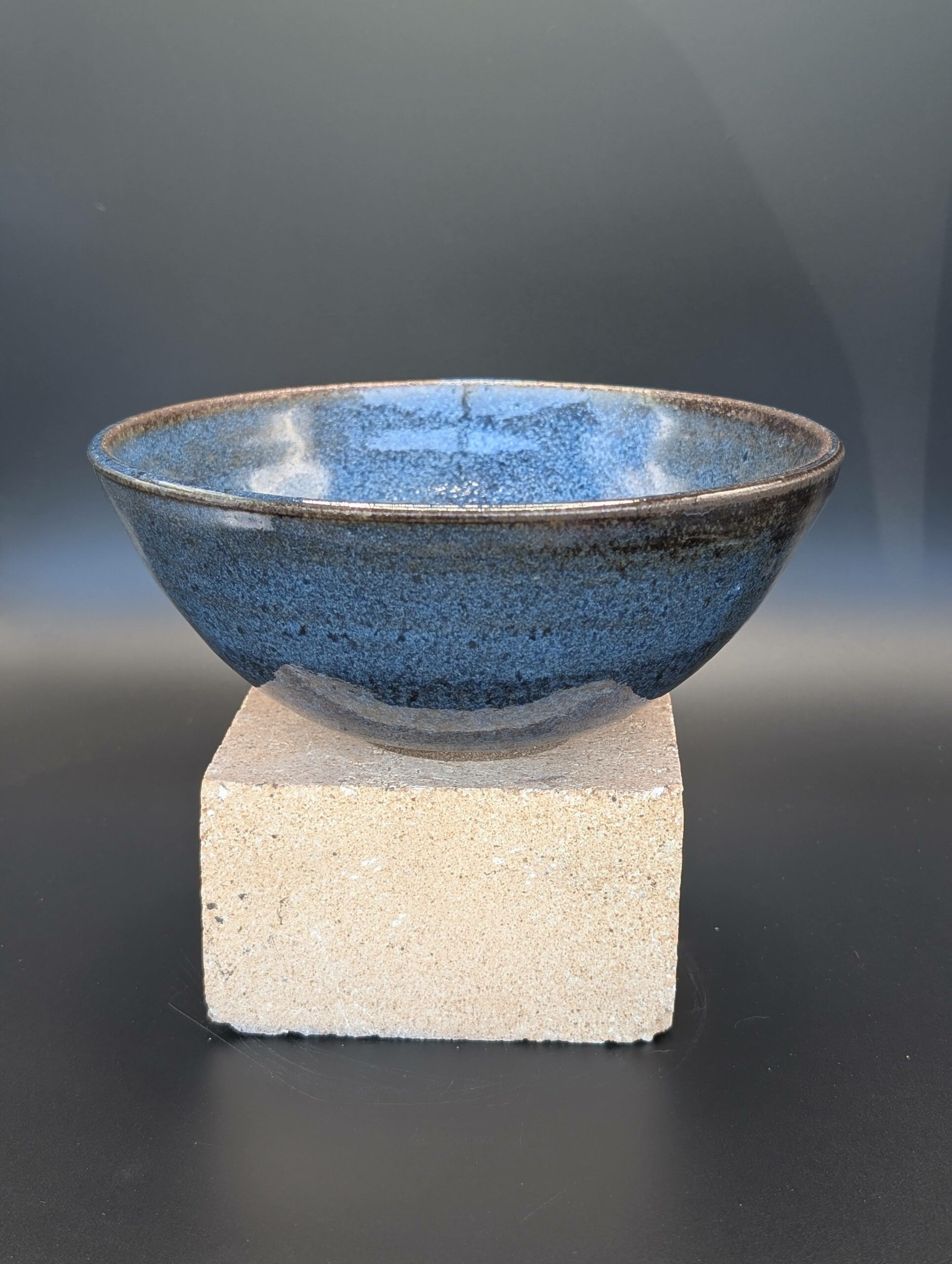 3-Cup Handmade Stoneware Bowl – Kulli Okchakko Blue Glaze